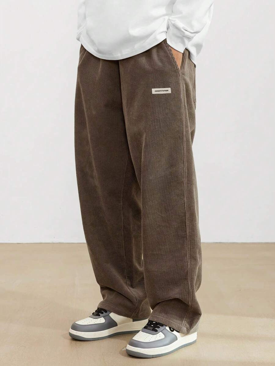Weit geschnittene Herrenhose mit lockerer Passform – Lässiger Stil für Herbst & Winter