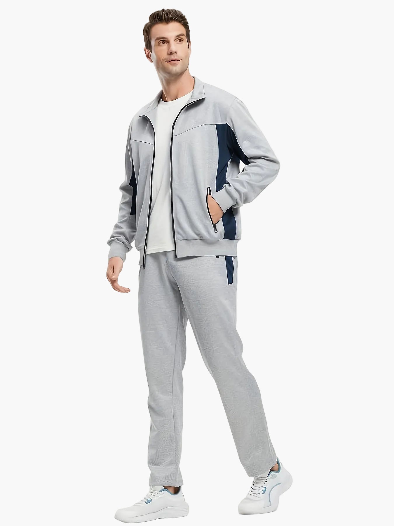 Herren Trainingsanzug Set Sportlich Freizeit Jogginganzug