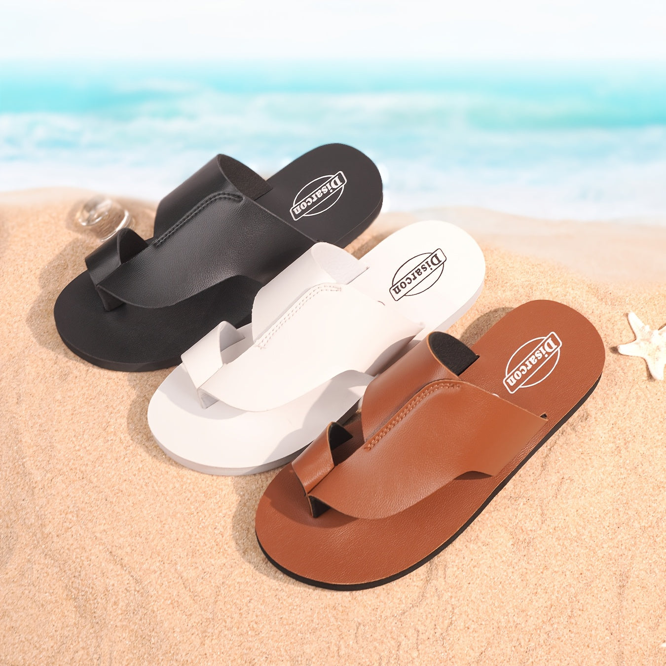Herren Vintage Zehentrenner Sandalen – Bequeme Sommerschuhe für Freizeit & Strand