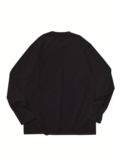 Unisex Langarmshirt Rundhals Basic Shirt