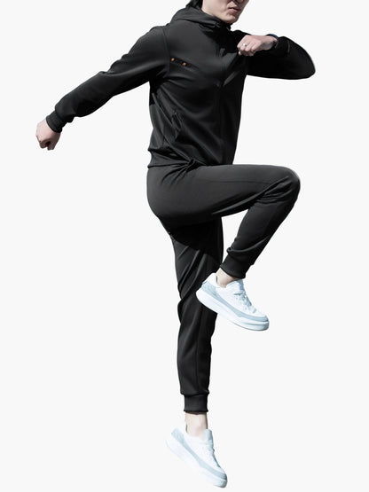 Herren Sport Trainingsanzug Set – Casual Fitness Jogginganzug mit Kapuze, Freizeit für Alltag & Sport