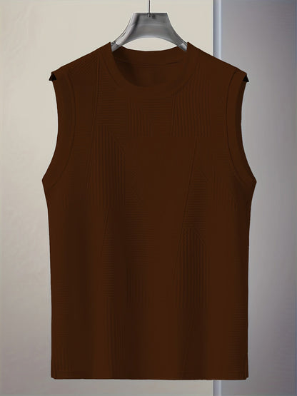 Herren ärmelloses Oberteil im modernen Struktur-Look – Casual Freizeit Tanktop