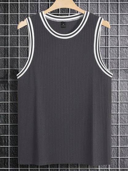 Herren Sportliches Tanktop mit Kontrast-Details – Athletischer Look für Freizeit und Training
