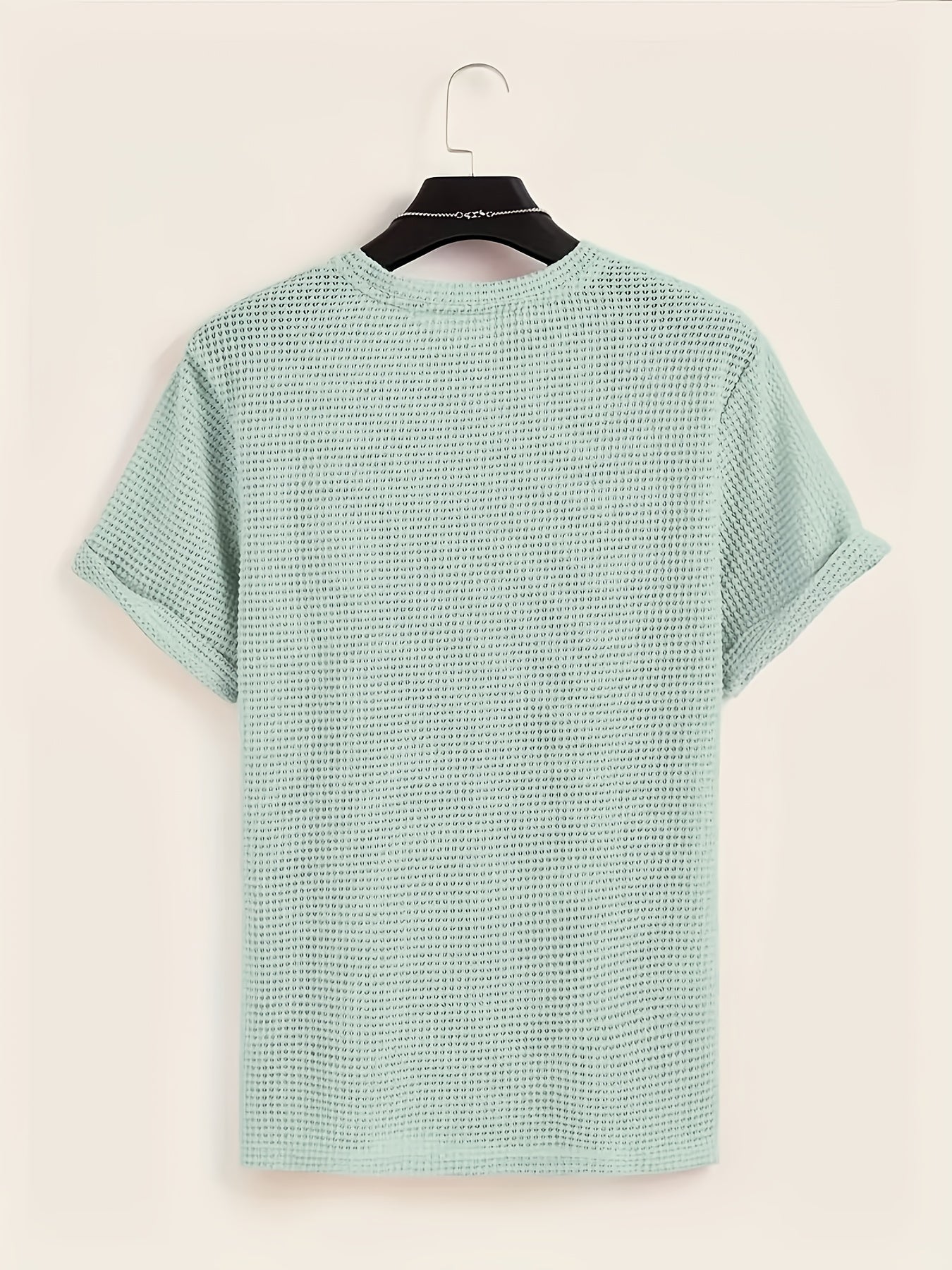 Herren T-Shirt mit Strukturmuster und modernem Kurzarm-Design – Lässiges Sommer-Essential für stilvolle Looks