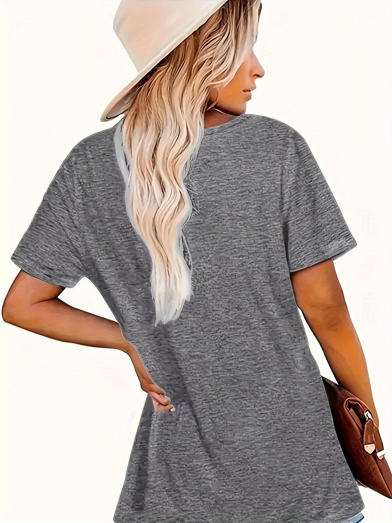 Damen T-Shirt mit Esel-Print und 'BAD' Statement – Lustiges Freizeitshirt, Casual Streetstyle