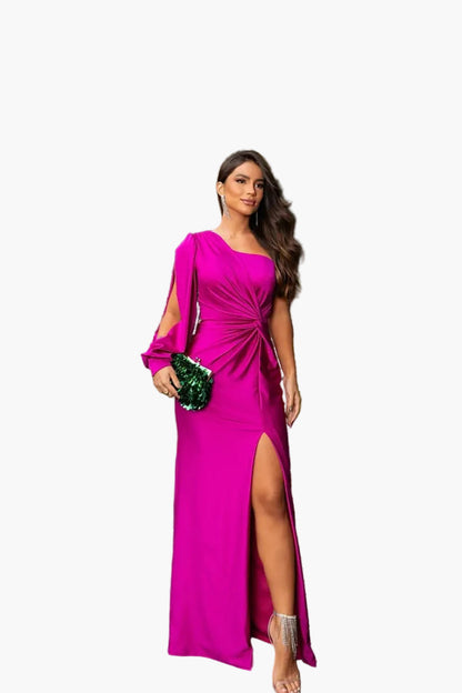 Damen Abendkleid Elegant Ein-Schulter Design Festlich – Perfekt für besondere Anlässe