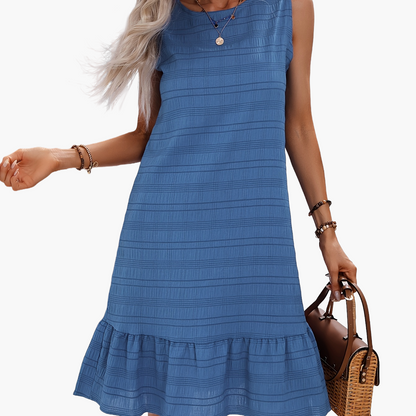 Damen Sommerkleid im A-Linien-Stil mit Volant – Elegantes Freizeit- und Urlaubskleid