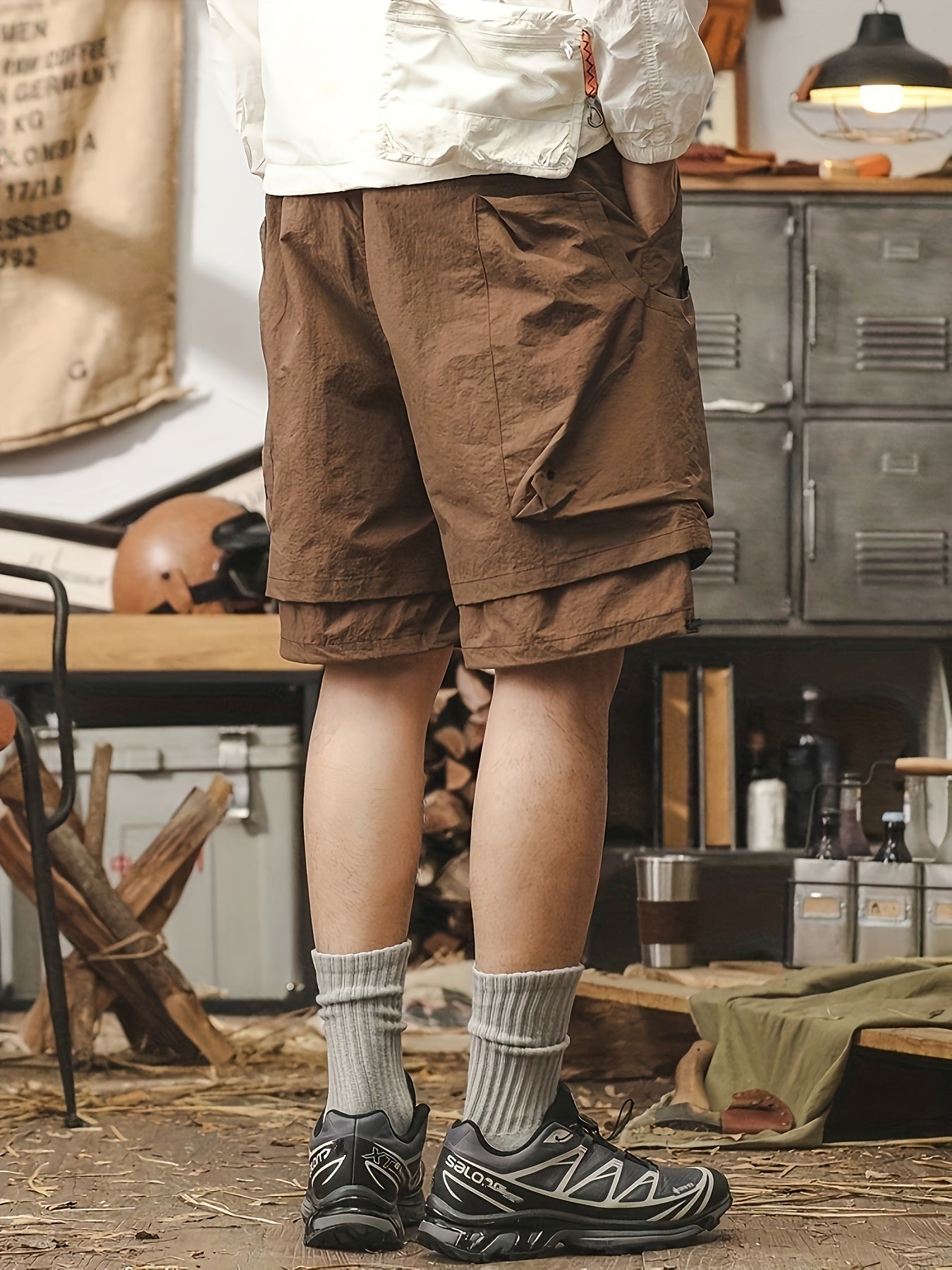 Herren Performance Shorts mit Mesh-Einsatz und Doppellagigem Design – Sportlich & Vielseitig
