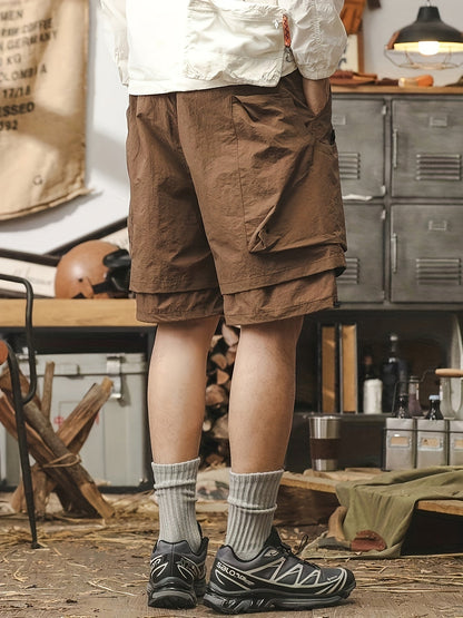 Herren Performance Shorts mit Mesh-Einsatz und Doppellagigem Design – Sportlich & Vielseitig
