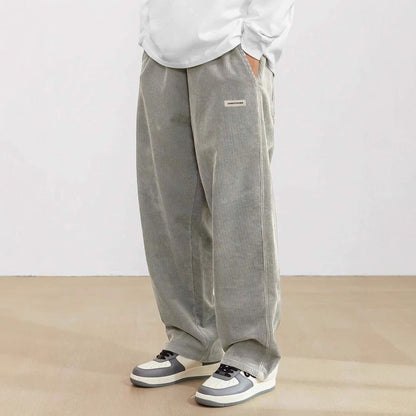 Weit geschnittene Herrenhose mit lockerer Passform – Lässiger Stil für Herbst & Winter
