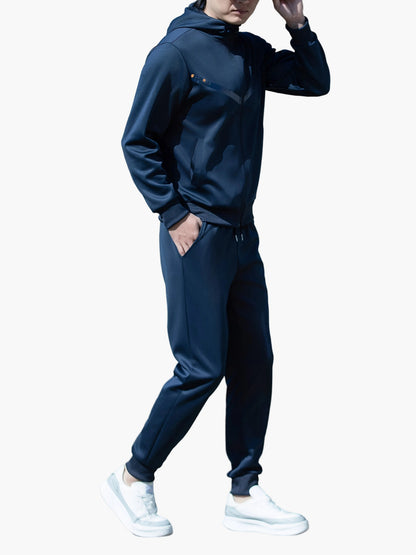Herren Sport Trainingsanzug Set – Casual Fitness Jogginganzug mit Kapuze, Freizeit für Alltag & Sport
