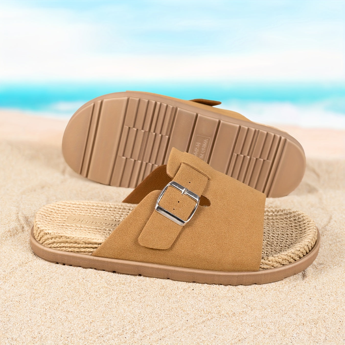 Herren Pantoletten Slip-On Sandalen mit verstellbarem Riemen – Komfort und Stil für Alltag und Freizeit