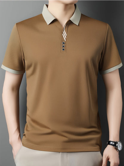 Herren Polo-Shirt mit Kontrastkragen – Stilvolles Freizeit- und Business-Oberteil