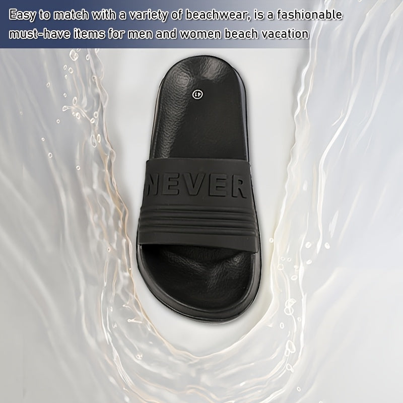 Herren Badelatschen mit Logo-Prägung – Bequeme Slides für Freizeit & Pool