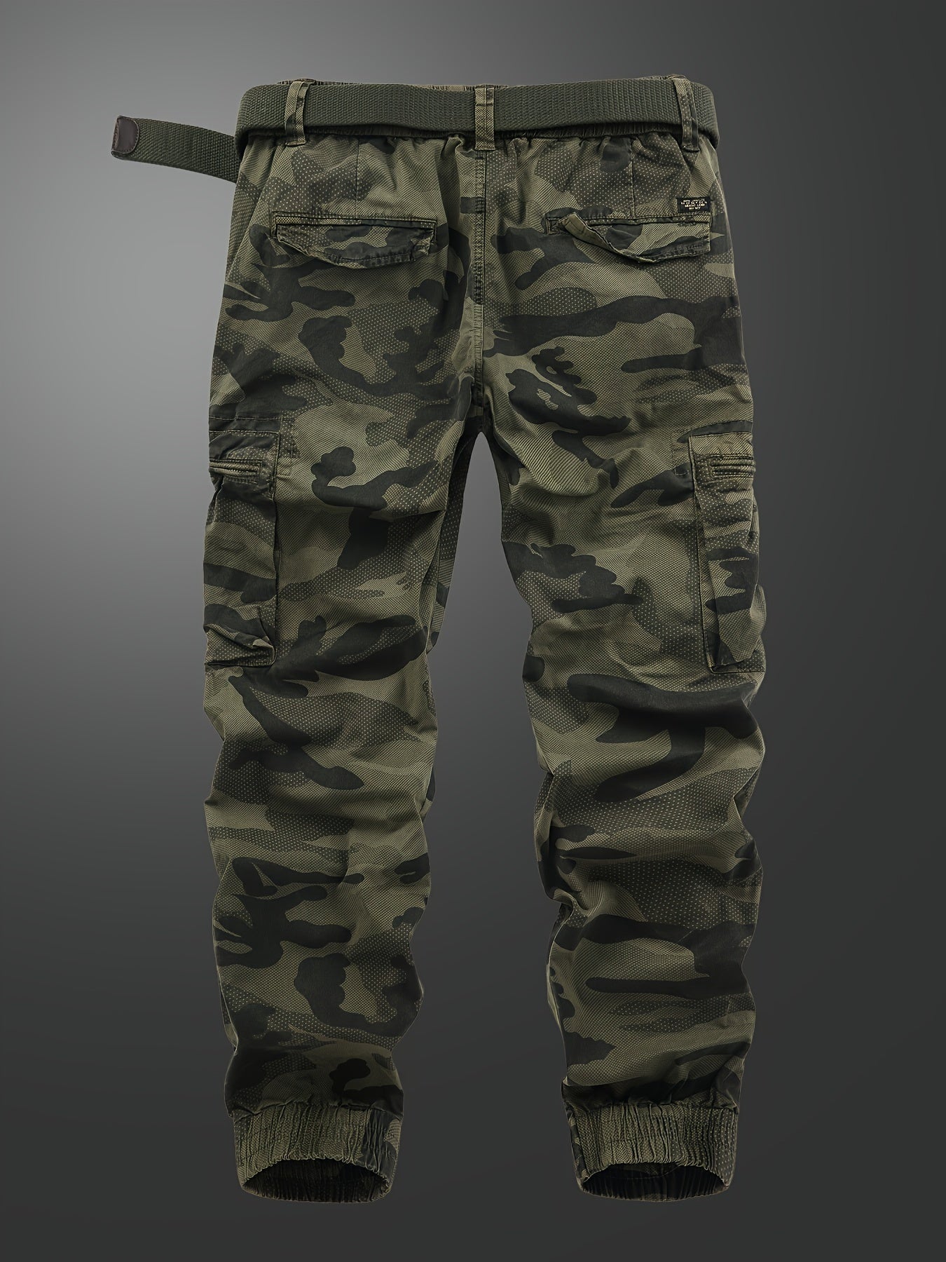 Herren Cargo Jogger Hose mit Camouflage Muster und Utility-Design – Streetwear und Outdoor