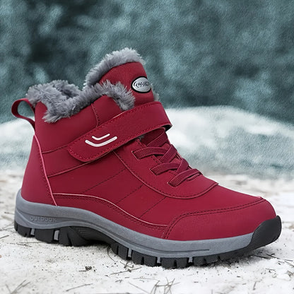 Winterstiefel gefüttert Outdoor warm Schnürsenkel Klettverschluss