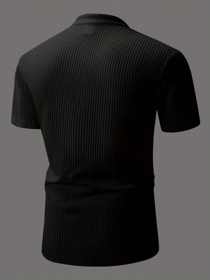 Herren Poloshirt mit Stehkragen und Knopfleiste – Modernes Freizeit- und Business-Oberteil