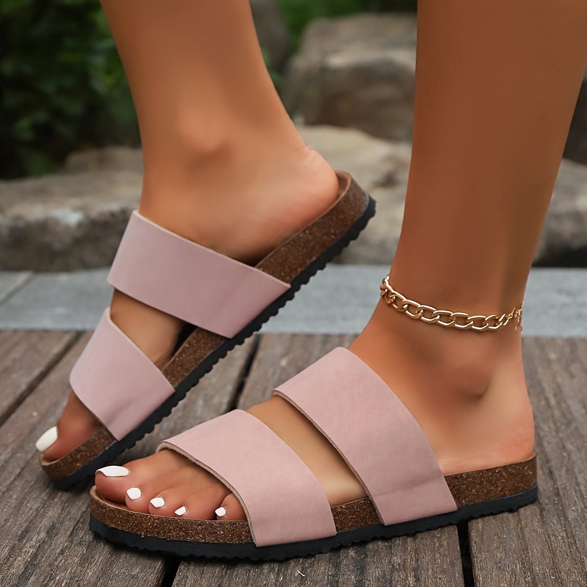 Damen Komfort-Sandalen mit Doppelriemen – Lässige Sommerschuhe für Freizeit & Alltag