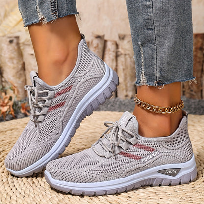 Damen Komfort Freizeit-Sneaker mit modernem Strickdesign und federleichter Sohle – Ideal für Alltag & Sport