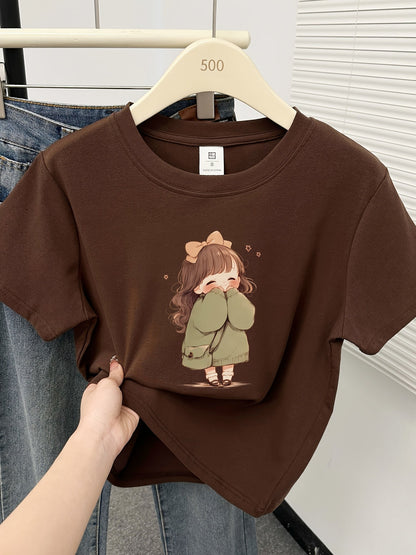 Damen Pyjama-Set Kurzarm Shirt & Karierte Hose – Bequeme Nachtwäsche im Casual-Stil