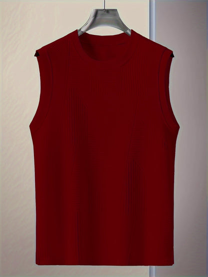 Herren ärmelloses Oberteil im modernen Struktur-Look – Casual Freizeit Tanktop