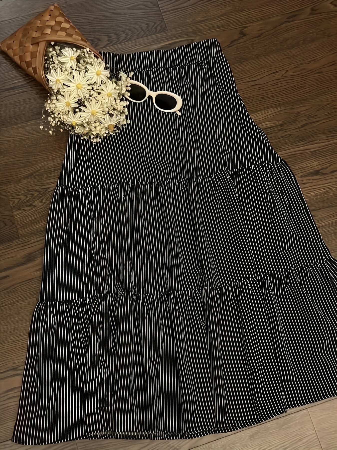 Damen Resort Style Set – Elegantes Zweiteiler-Outfit mit Top und Maxi-Rock, Freizeit & Urlaub