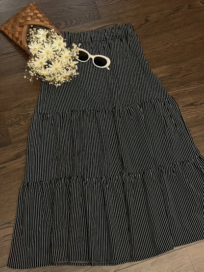 Damen Resort Style Set – Elegantes Zweiteiler-Outfit mit Top und Maxi-Rock, Freizeit & Urlaub