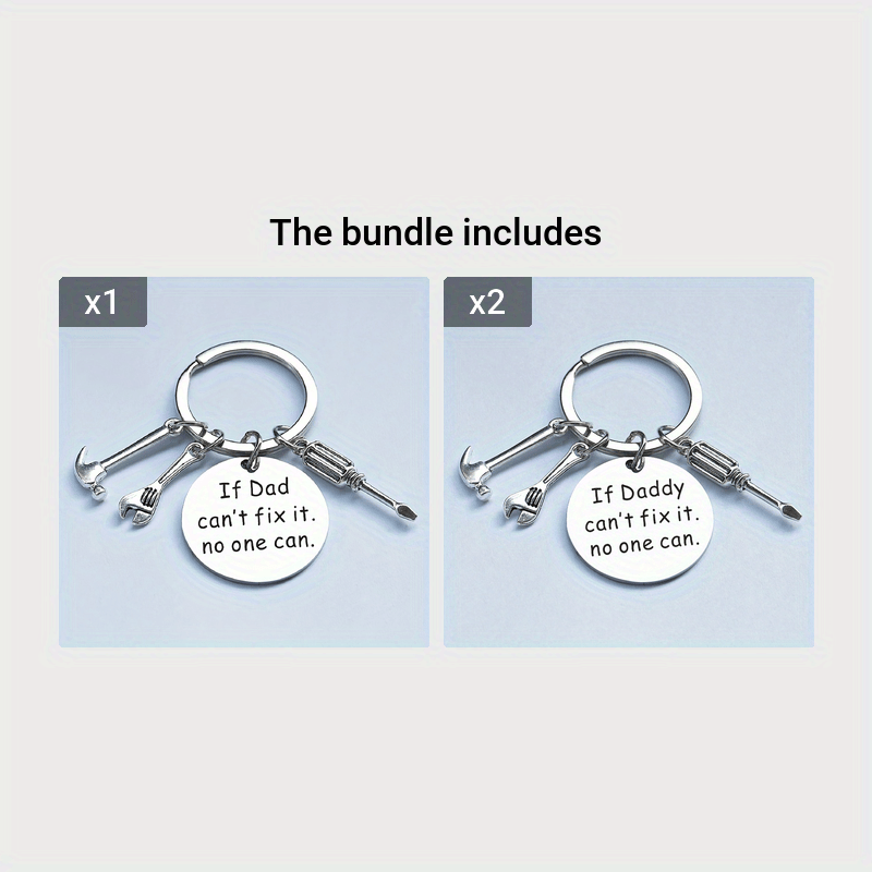 Vater Schlüsselanhänger mit Werkzeugen und Gravur – Vatertagsgeschenk für Männer