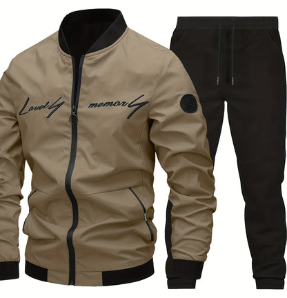 Herren Freizeit-Trainingsanzug im modernen Streetstyle – Jacke & Hose Set, ideal für Alltag und Freizeit