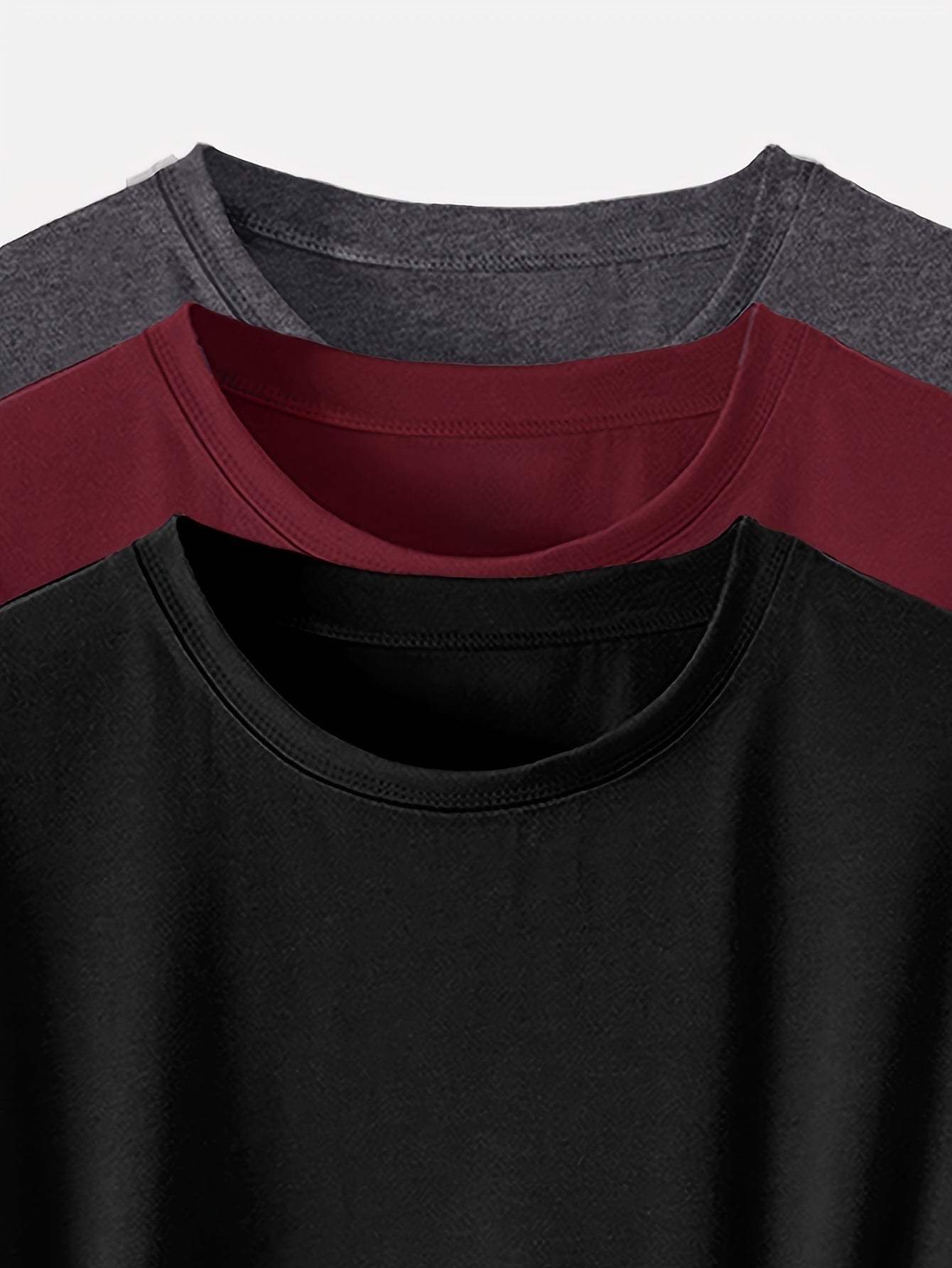 Damen Basic T-Shirt Set mit Knoten-Detail und Umschlagärmeln – Lässiger Alltagsstil, 3er-Pack