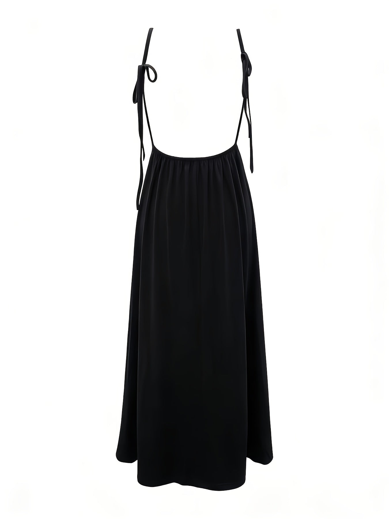 Damen Maxikleid mit Rückenfreiem Design und Hohem Beinschlitz – Elegantes Abend- und Partykleid