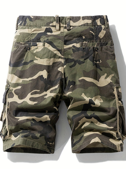 Herren Cargo-Shorts im Camouflage-Stil für Outdoor & Freizeit – Bequeme Cargoshorts mit großen Taschen