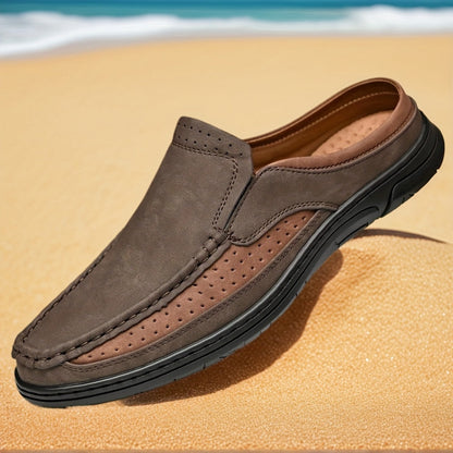 Herren Slip-On Loafer Freizeitstil – Offene Slipper für entspannten Komfort und smarten Look
