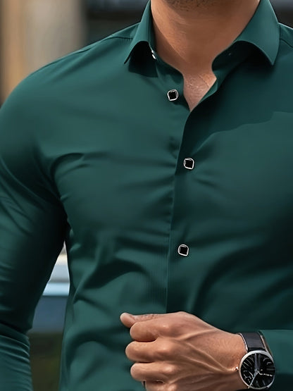 Herren Business Slim Fit Hemd – Elegantes Langarmhemd für Büro und Freizeit