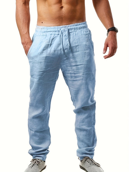 Herren Freizeithose mit Kordelzug – Leichte Sommerhose, Bequemer Schnitt, Perfekt für Alltag & Urlaub