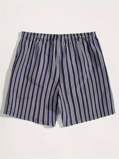 Herren Badeshorts im modernen Streifen-Design – Freizeit & Strandmode