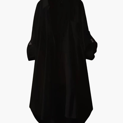 Damen Oversize Hemdblusenkleid mit lässigem Layer-Look – Ideal für Alltag und Büro