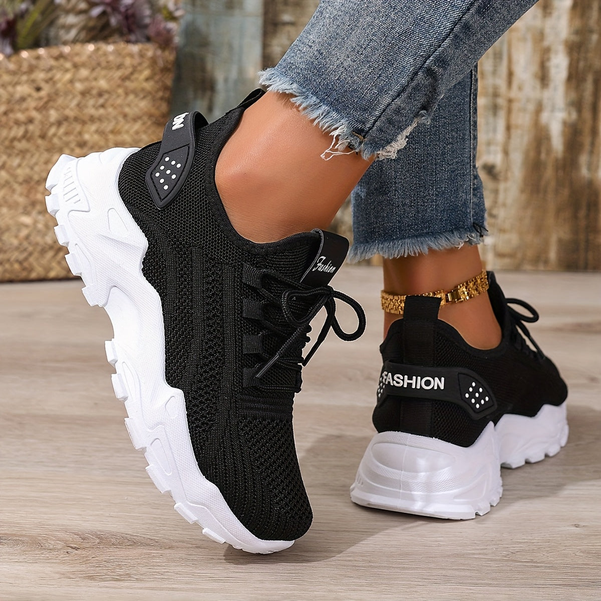 Damen Sneaker Sportlich Bequem Alltag Freizeit Trendige Turnschuhe