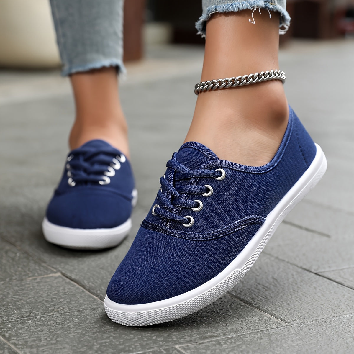 Damen Sneaker Low-Top Klassisch Freizeit Stil für Alltag und Stadtbummel