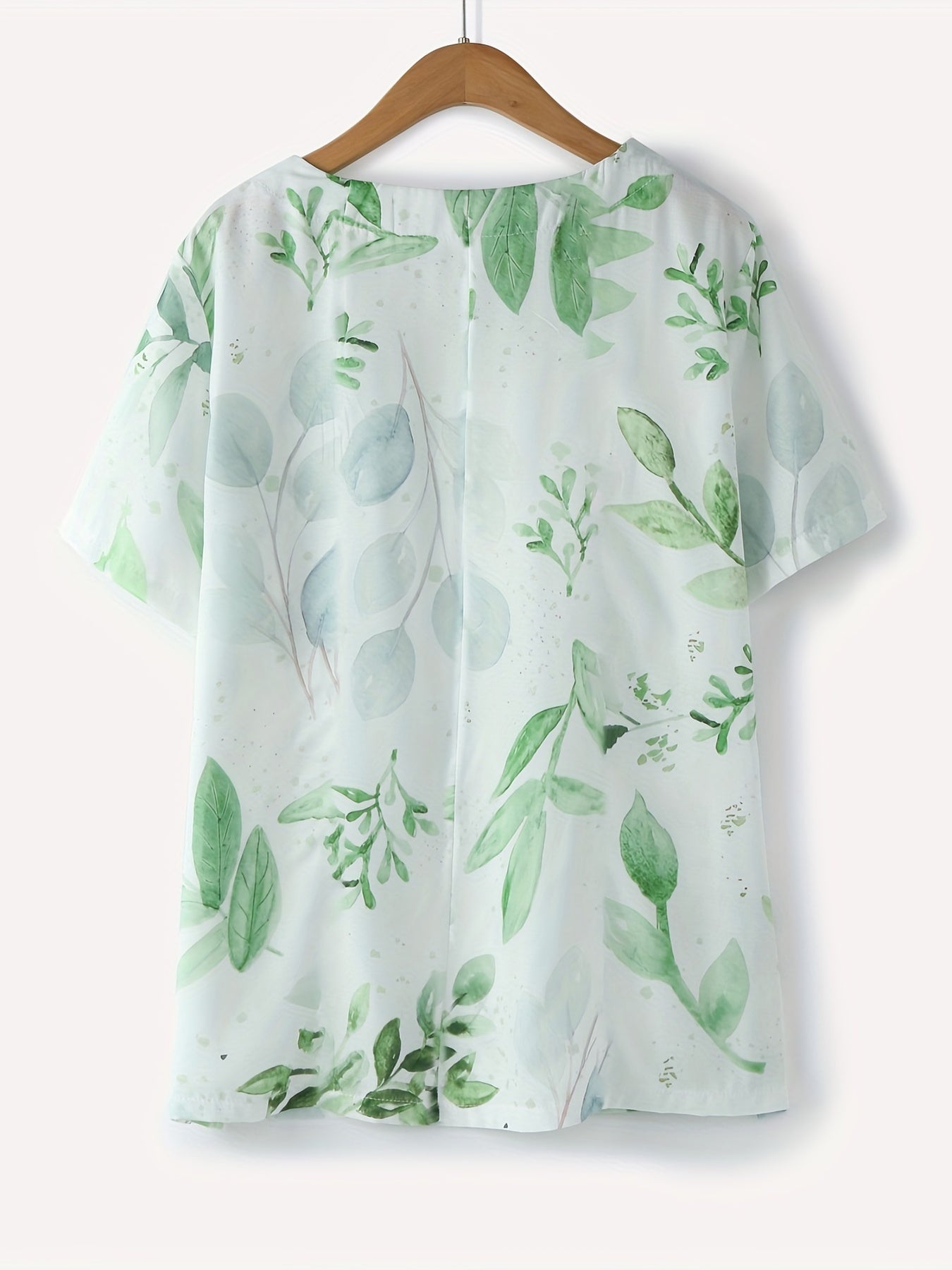 Damen Vintage Bluse mit Blumenmuster und Knopfleiste – Sommer Freizeit Oberteil