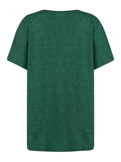 Damen Shirt mit asymmetrischem Ausschnitt und Knopfdetails – Modisches Freizeit Oberteil