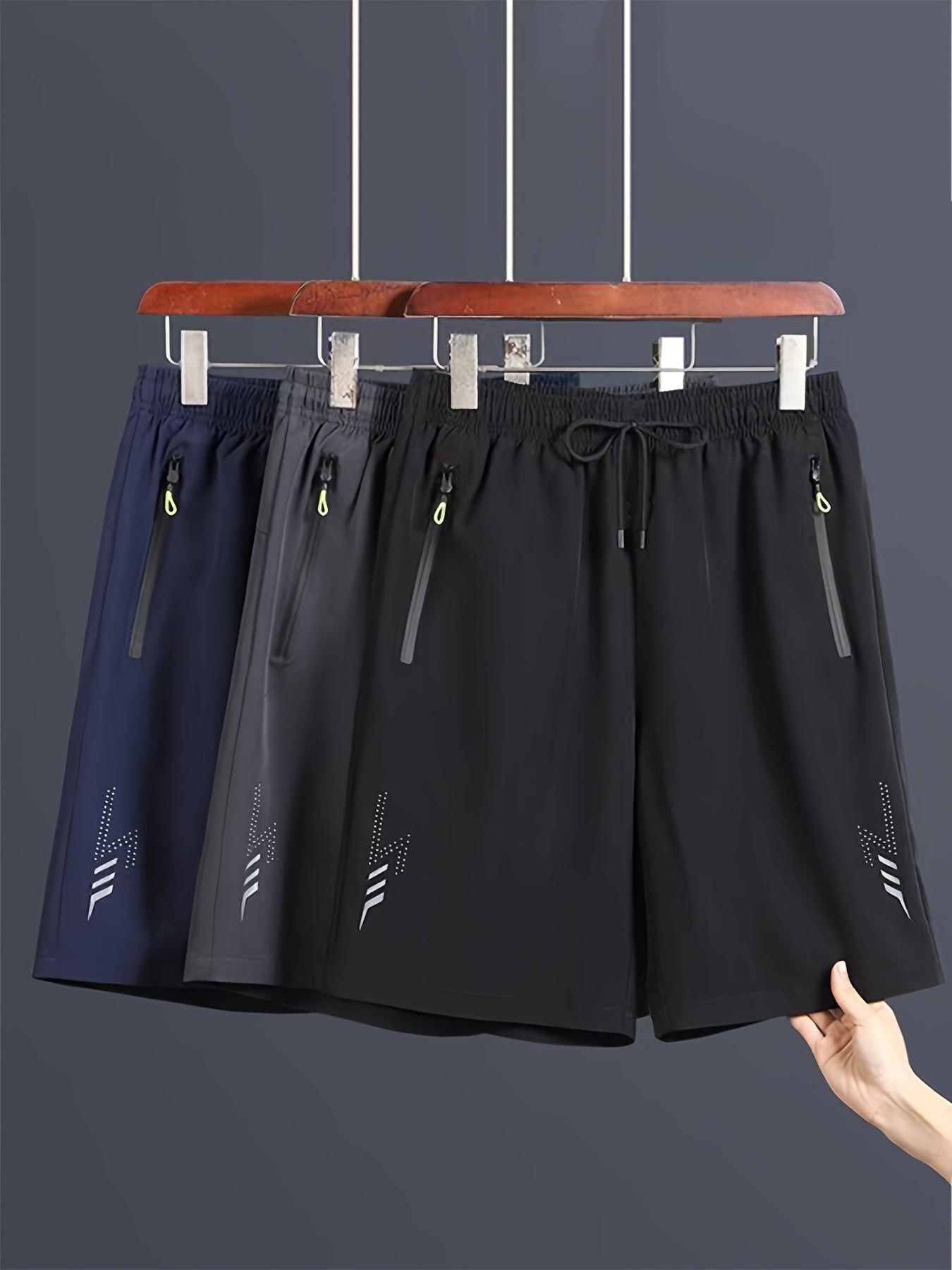 Herren Sportliche Laufshorts mit Reißverschlusstaschen – Bequeme Fitness- und Freizeithose
