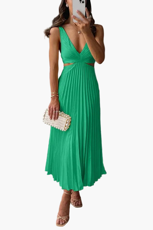 Damen Plissiertes Midikleid Elegant Festlich – Sanne Faltenrock, Abendmode & Partystyle