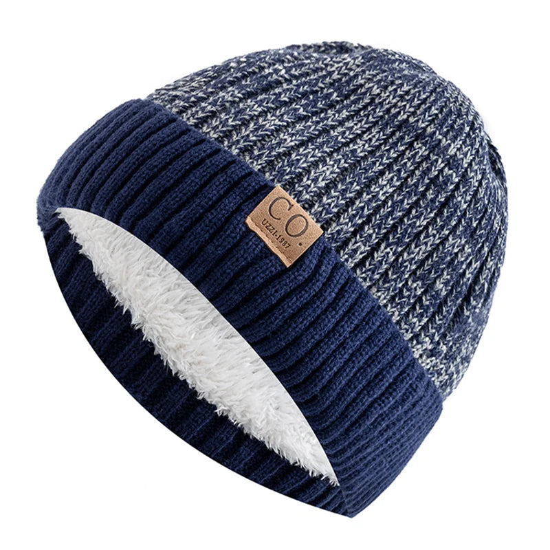 Unisex Wintermütze mit Rippstrick und Fleece-Futter – meliert oder einfarbig