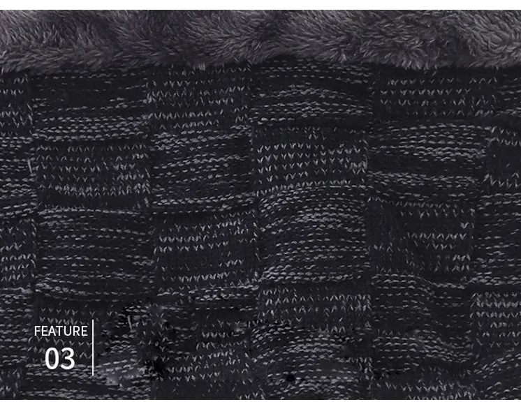 Unisex Winter Mütze & Schal Set Strickmuster mit Plüschfutter in verschiedenen Farben