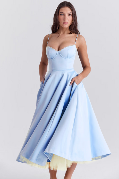 Damen Elegantes Festkleid im Vintage-Stil – Perfekt für besondere Anlässe und elegante Feiern