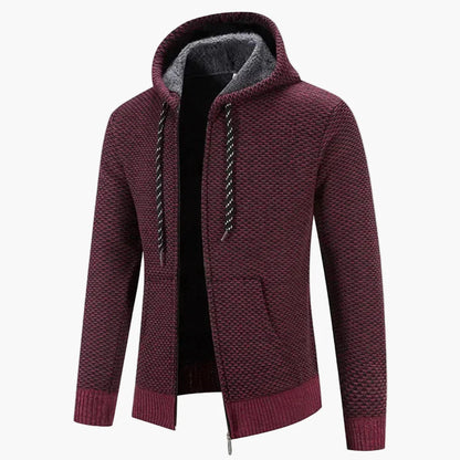 Herren Strickjacke mit Kapuze – Bequemer Freizeit Hoodie für Herbst & Winter