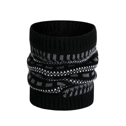 Unisex Wintermütze Schal Handschuhe Set, Gestricktes Beanie mit Nackenwärmer & Touchscreen-Handschuhen