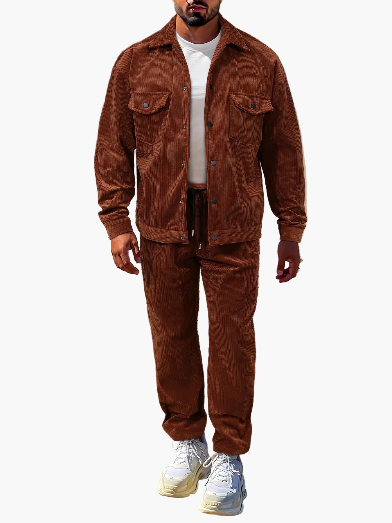Herren Cord Freizeitanzug Set – Lässiger Style für Herbst und Winter