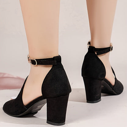 Damen High Heels Sandaletten mit Blockabsatz und Knöchelriemen – Elegante offene Abendschuhe für festliche Anlässe
